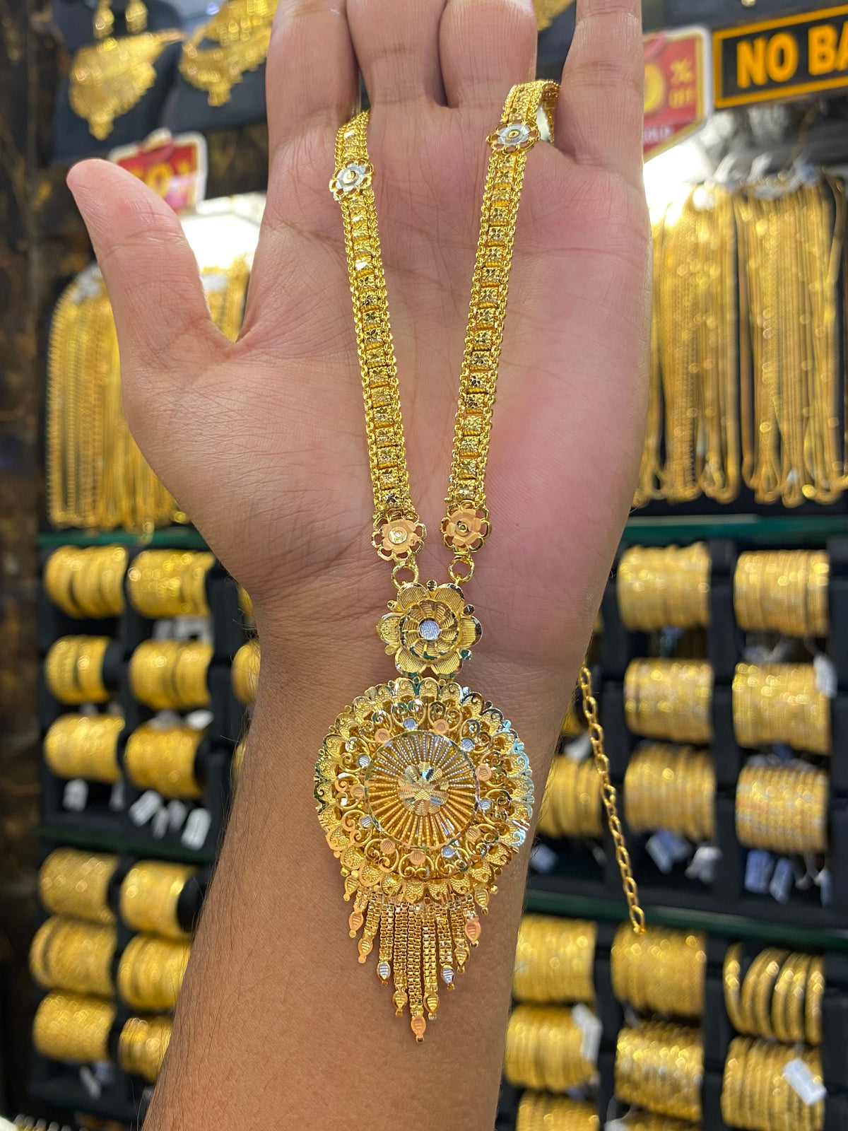 Indian Style Long Set Tri Mix - Gold Plated