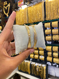 Arabic Style Bangle 2Pcs - Rodhium Plated