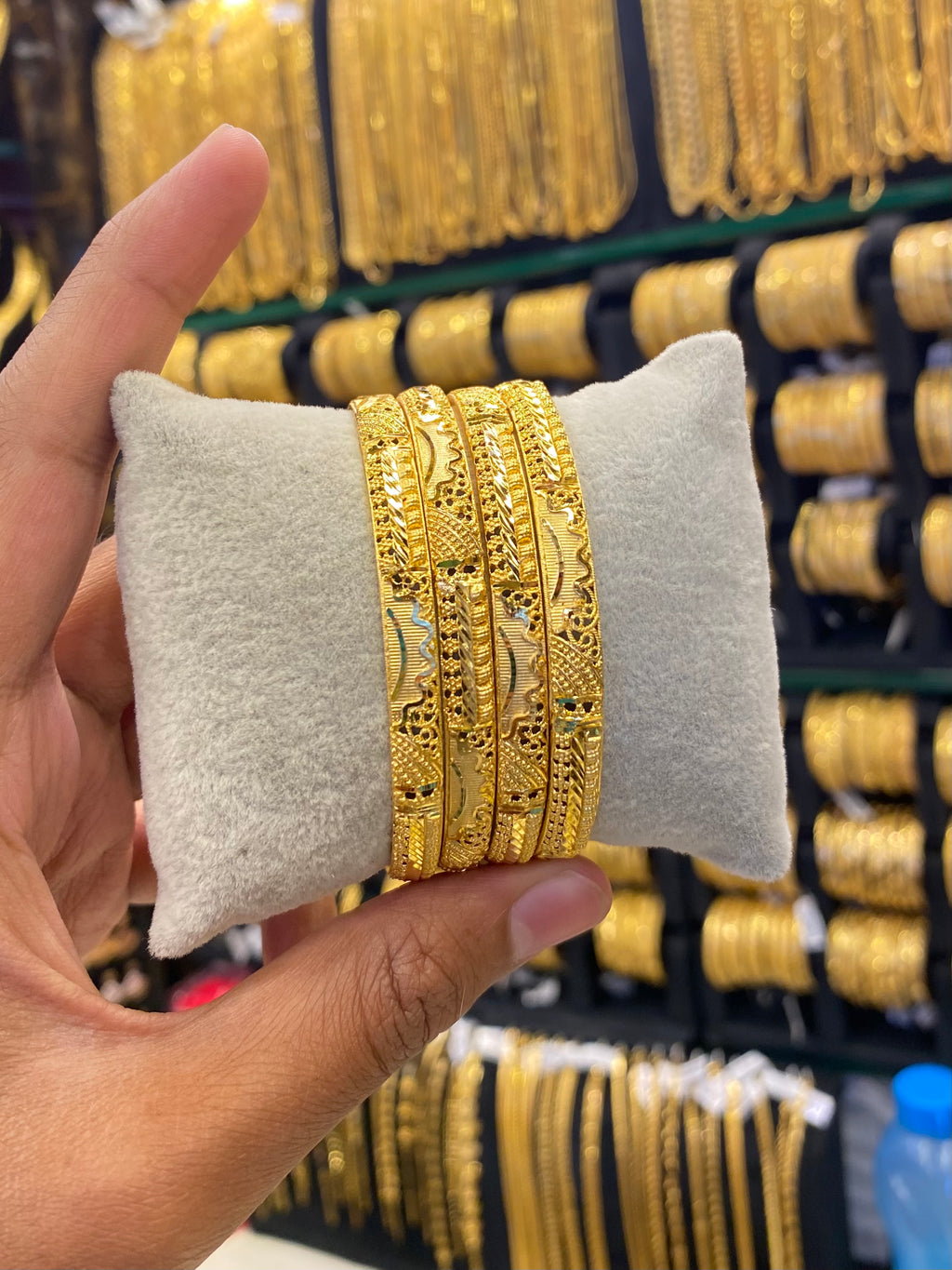 Gold Plated Bangle 4Pcs Full Gold