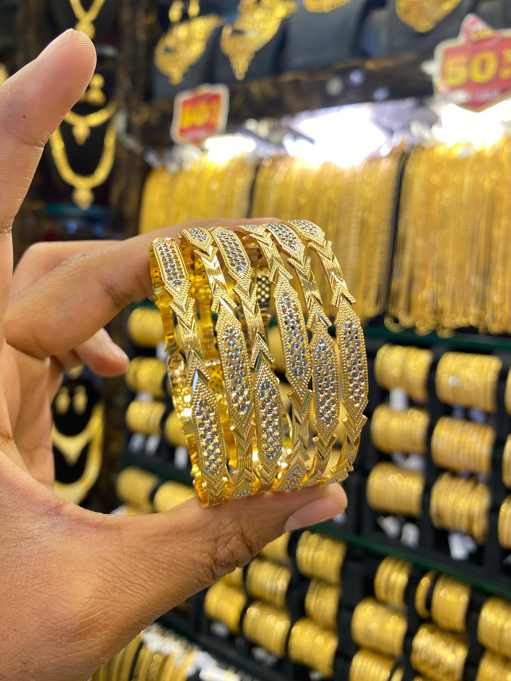Arabic Bangles 6pcs set - sleek style
