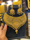 Calcutta Style Choker Heavy Tri Mix - Gold Plated