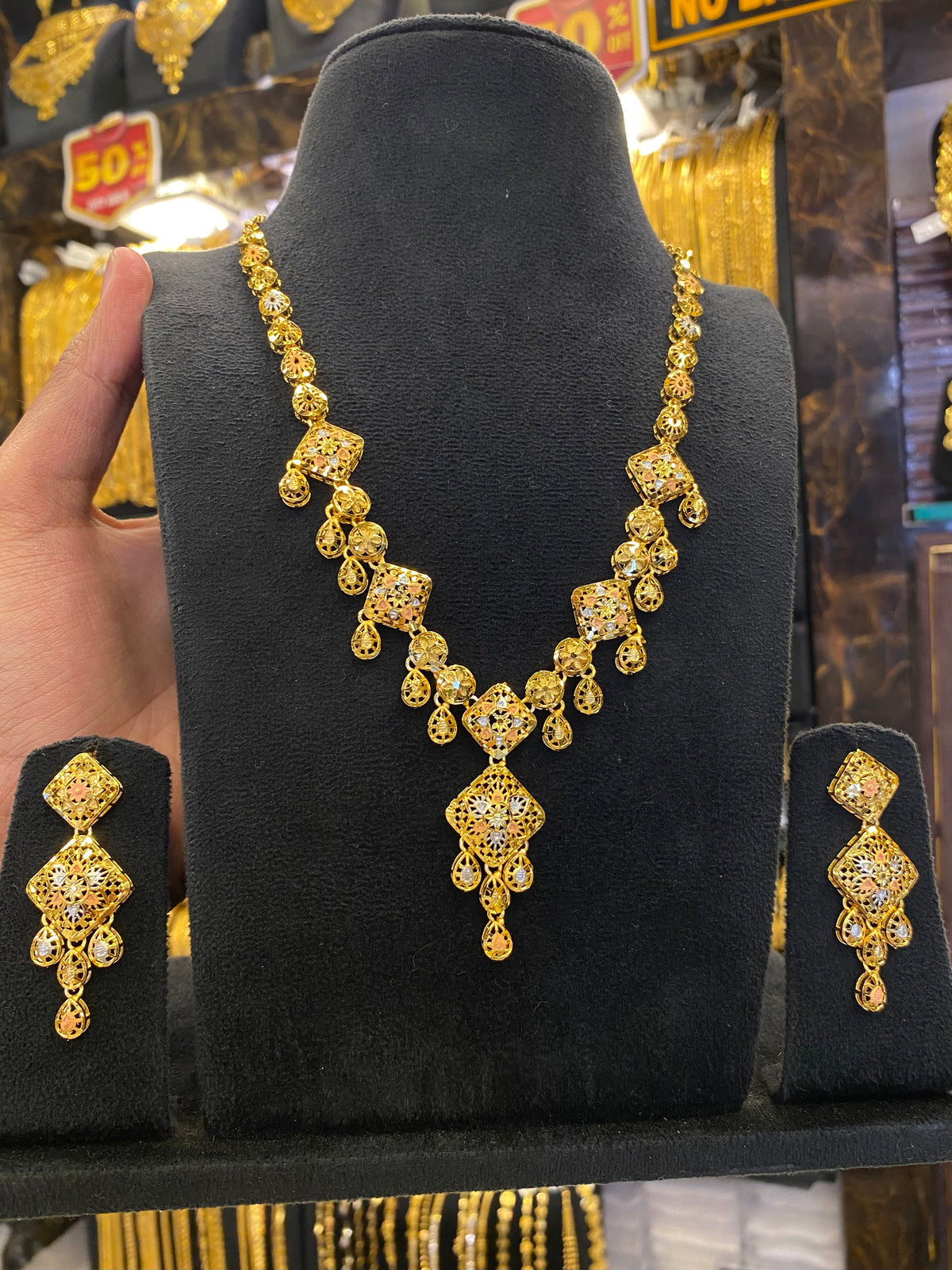 Turkish Style Middle/Short Set Tri Mix - Gold Plated