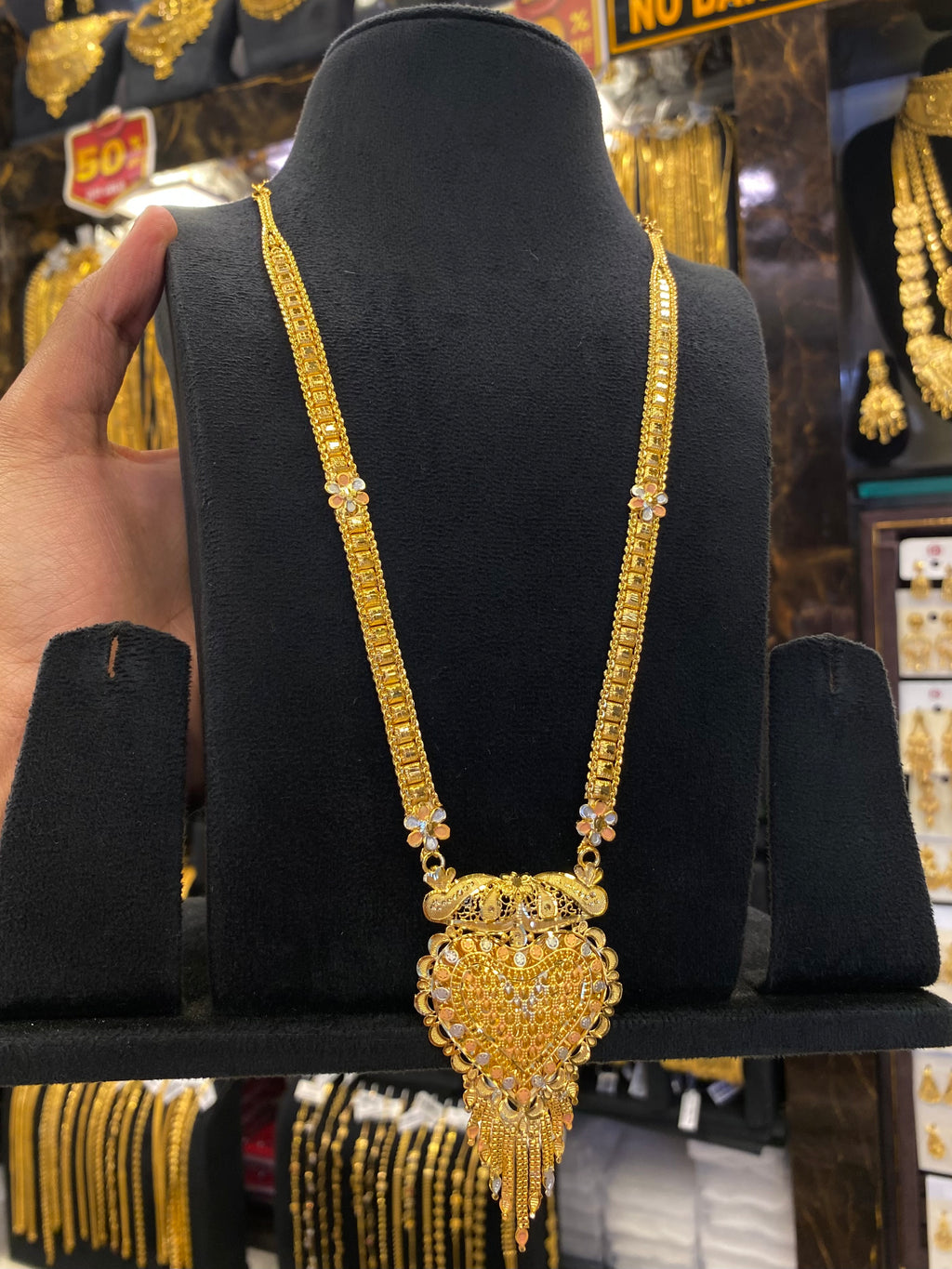 Indian Style Long Set Tri Mix - Gold Plated