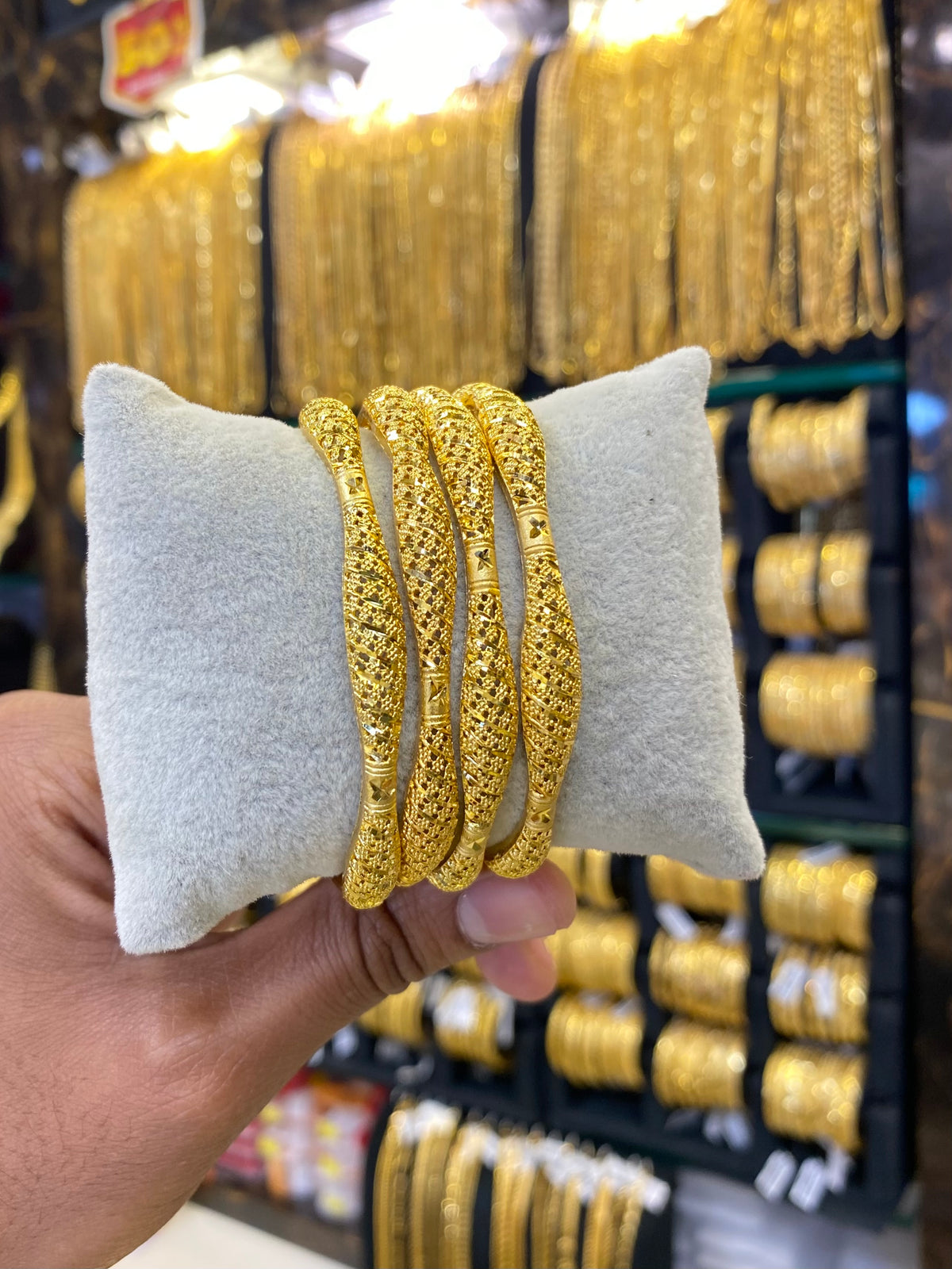 Gold plated Bangles Turkish style - 4pcs