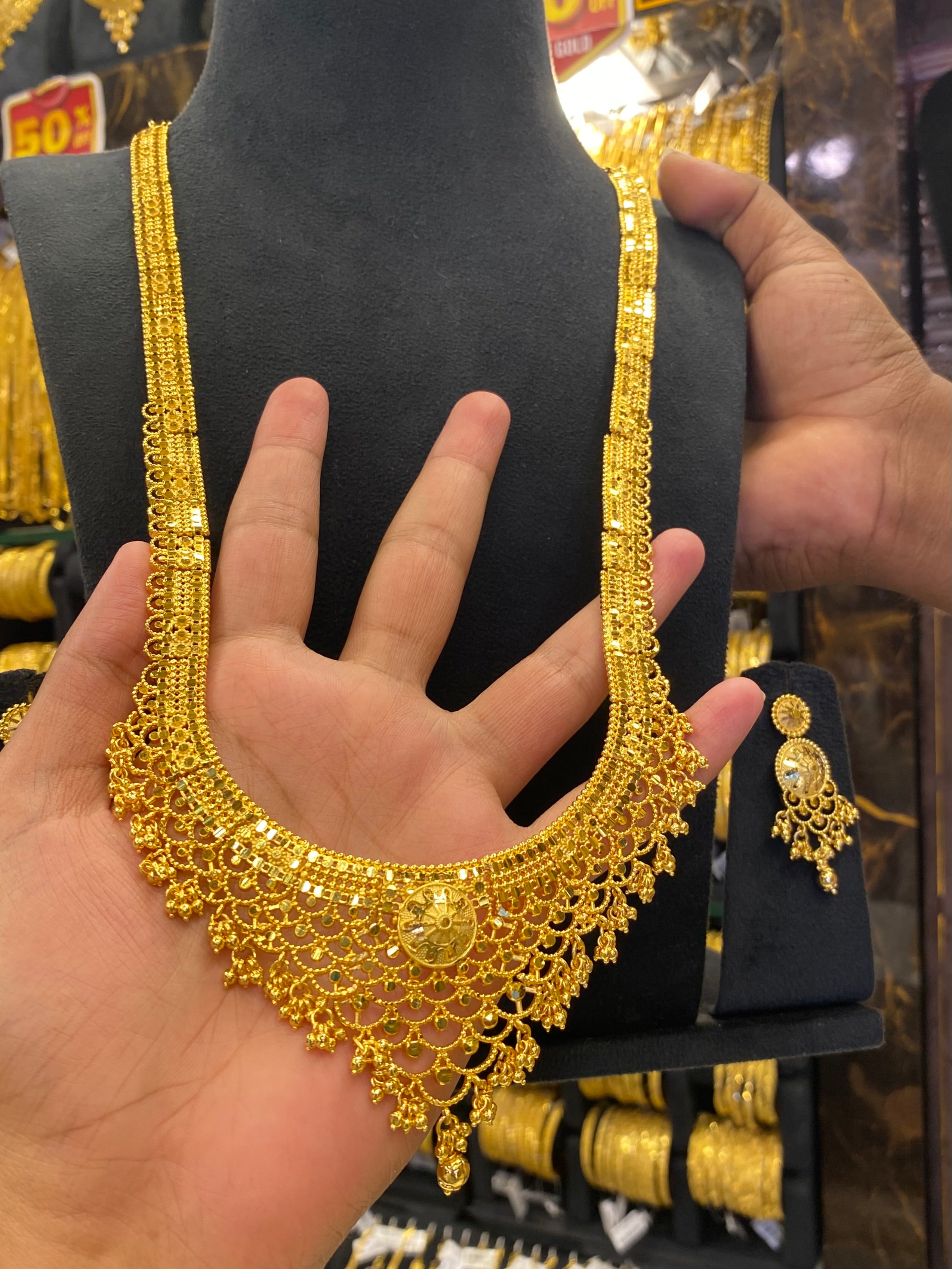 Calcutta Style Heavy Long Set - Gold Plated
