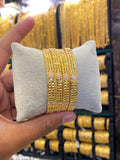 Gold Plated Bangle 4Pcs Tri Colour