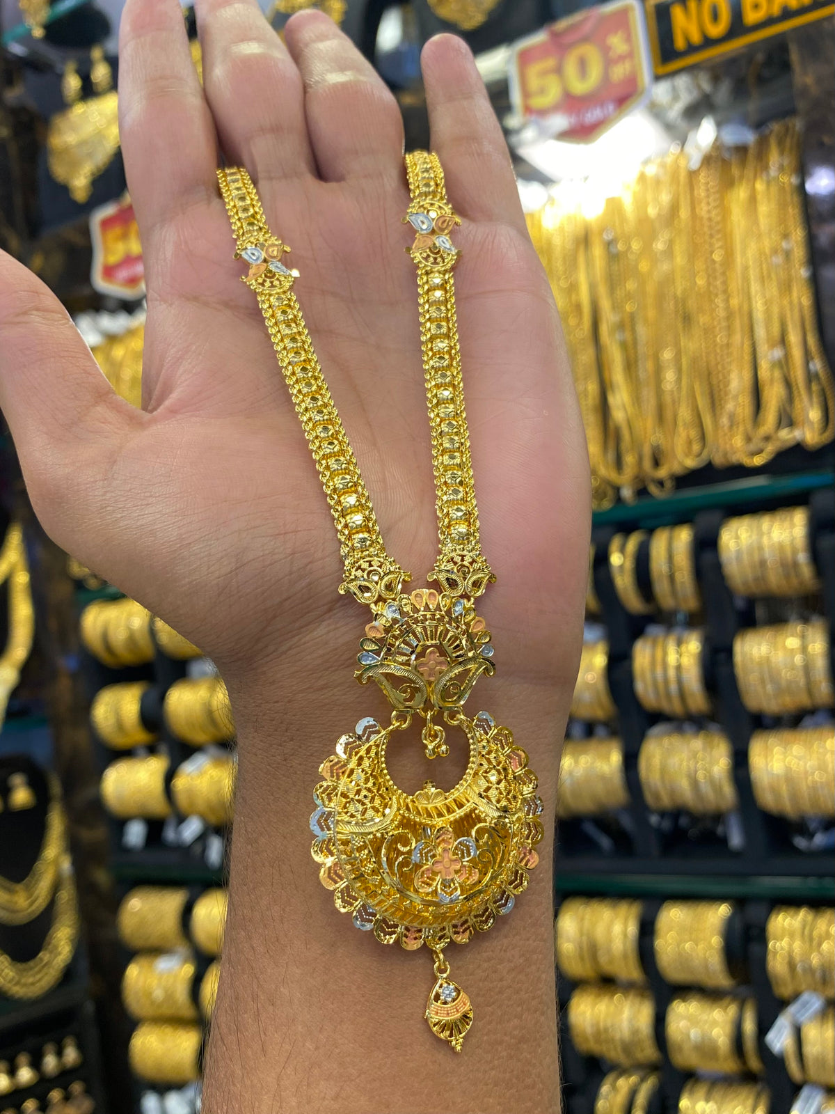 Indian Style Long Set Tri Mix - Gold Plated