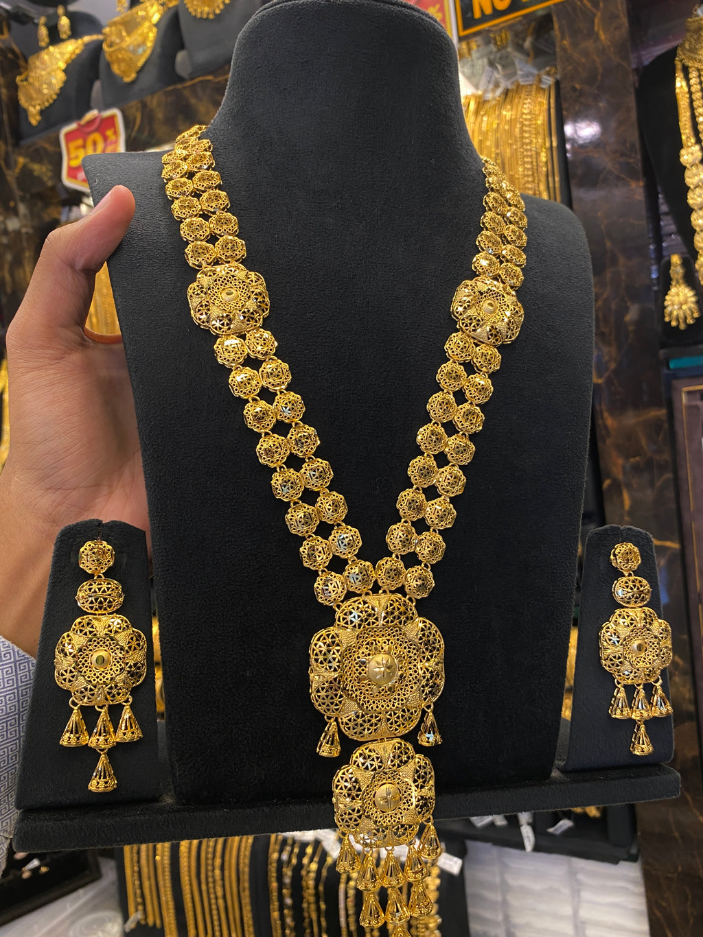Turkish Style Long Set Full Gold - Gold Plated