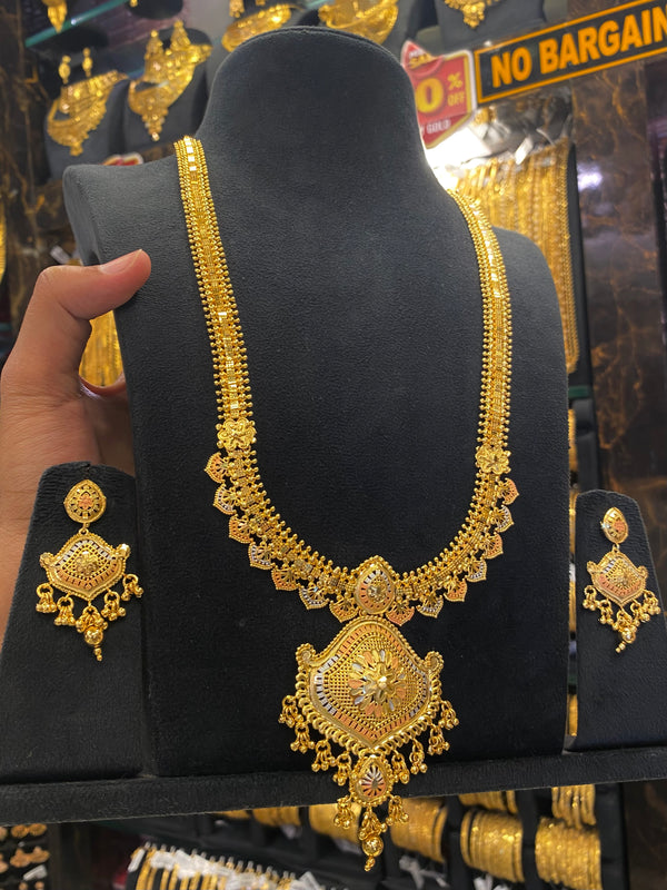 Calcutta Style Heavy Long Set Tri Mix - Gold Plated