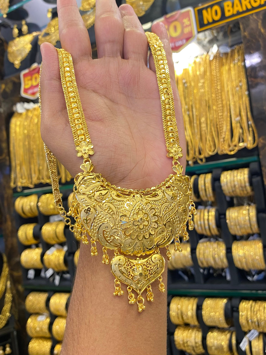 Calcutta Style Long Set Full Gold - Gold Plated