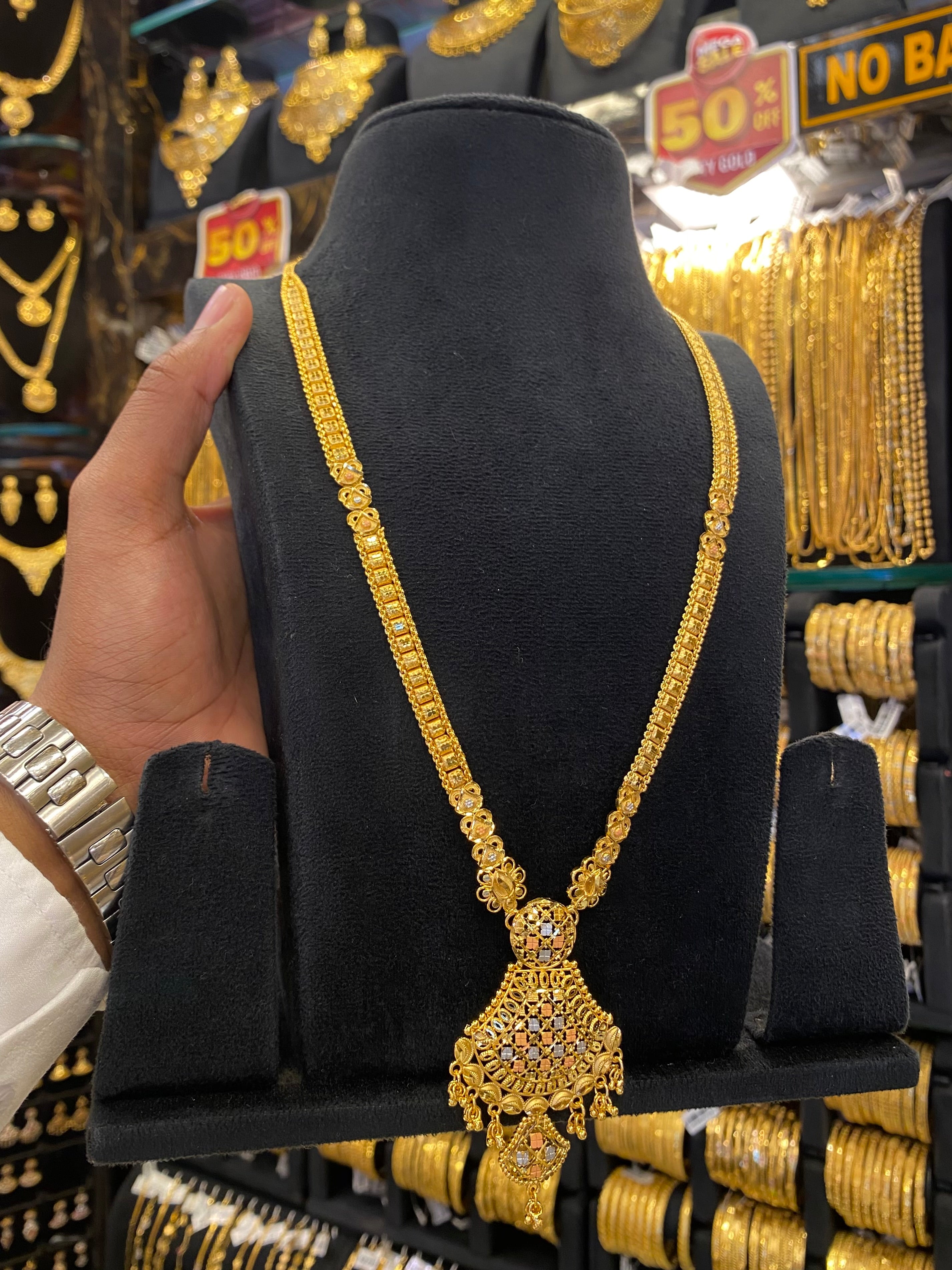Indian Style Long Set Tri Mix - Gold Plated