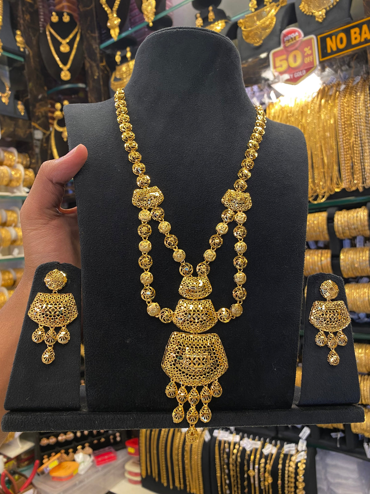 Turkish Style Long Full Gold - Gold Plated