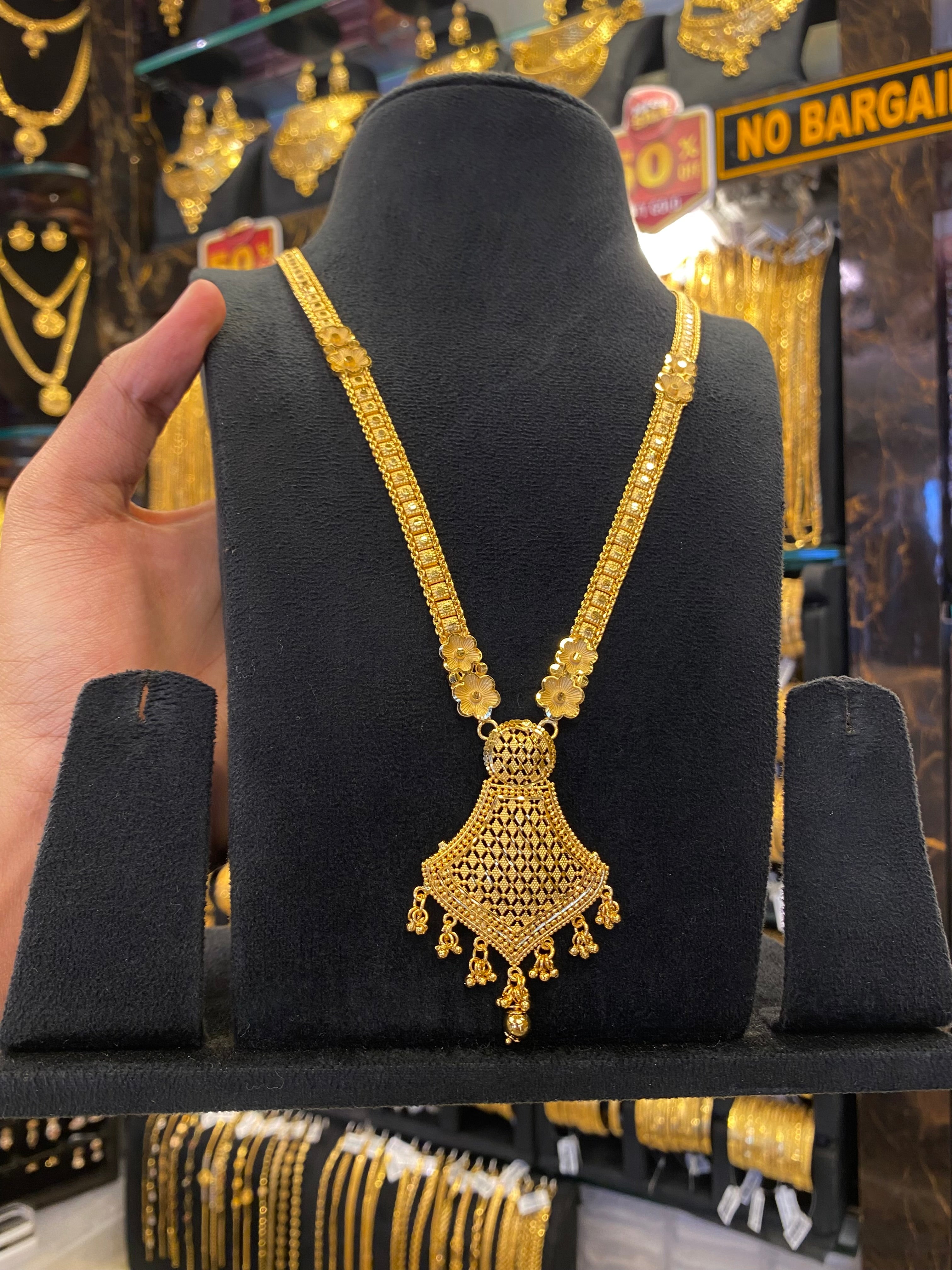 Indian Style Long Set Full Gold - Gold Plated