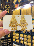 Turkish Style Earrings Full Gold - Gold Plated