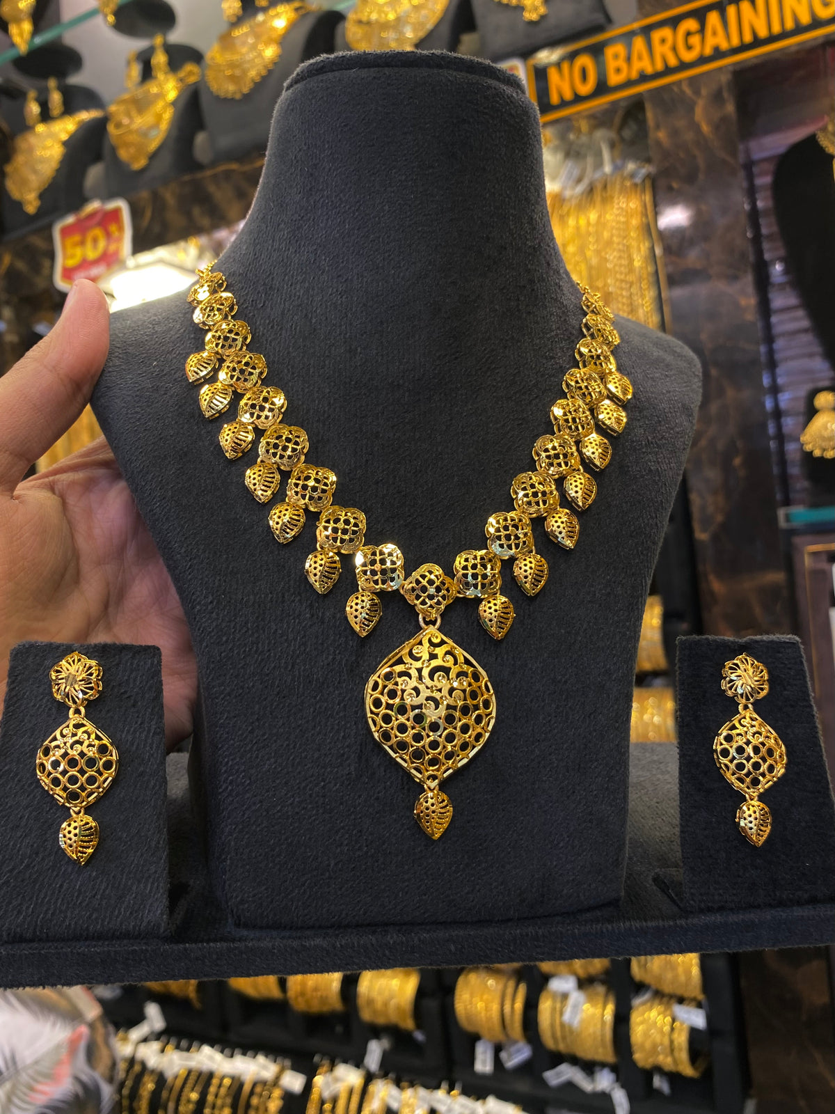Turkish Style Neck Set - Gold Plated