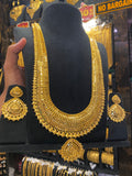 Calcutta Style Heavy Bridal Set Full Gold - Gold Plated