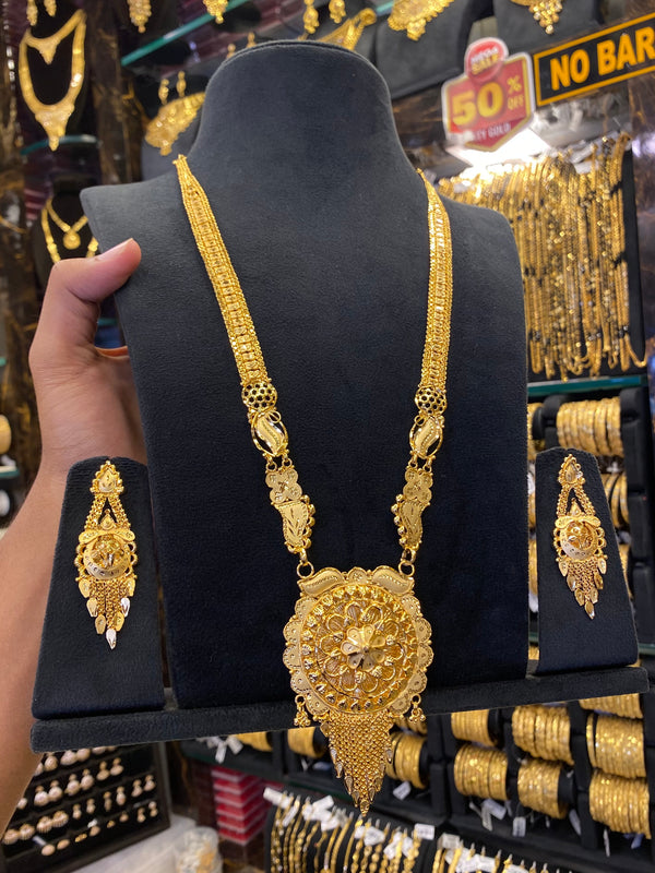 Calcutta Style Gold Plated Long Set