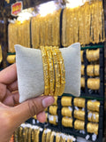 Gold plated Bangles set of 4
