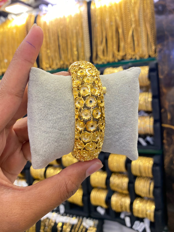Gold Plated Kada Bangle Screw Type 1Pcs