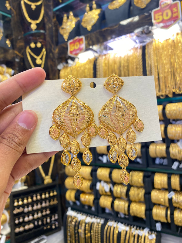 Turkish Style Earring Tri Mix - Gold Plated