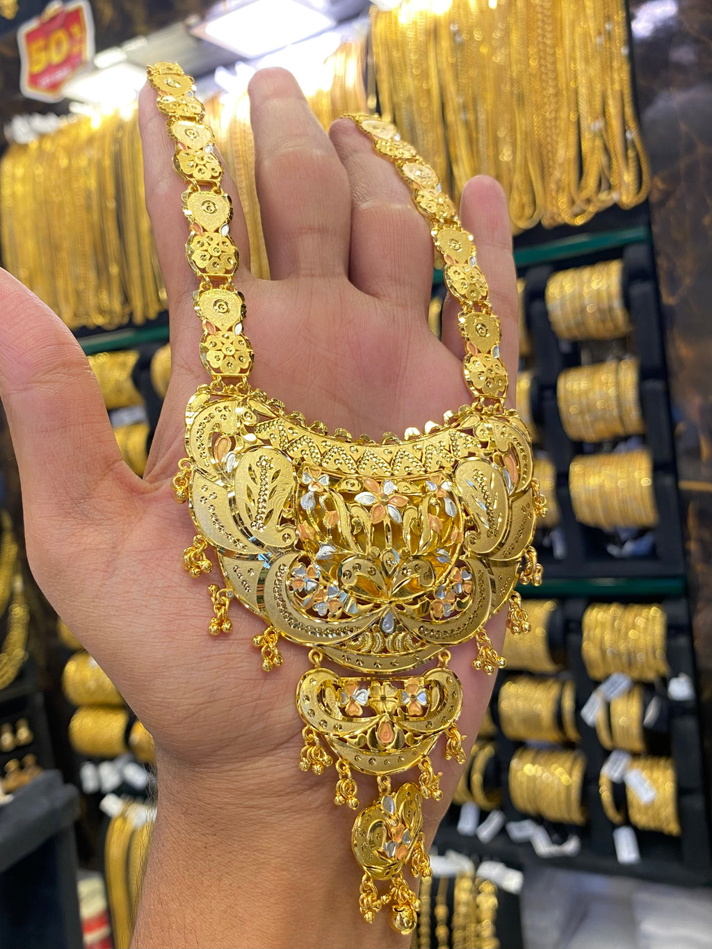 Calcutta Style Long Set Tri Mix - Gold Plated