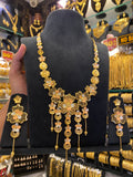 Turkish Style Long Flowral - Gold Plated