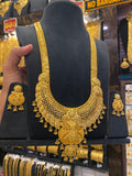 Calcutta Style Heavy Bridal Set Full Gold - Gold Plated