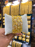 Gold plated Bangle 4pcs - Tri colour