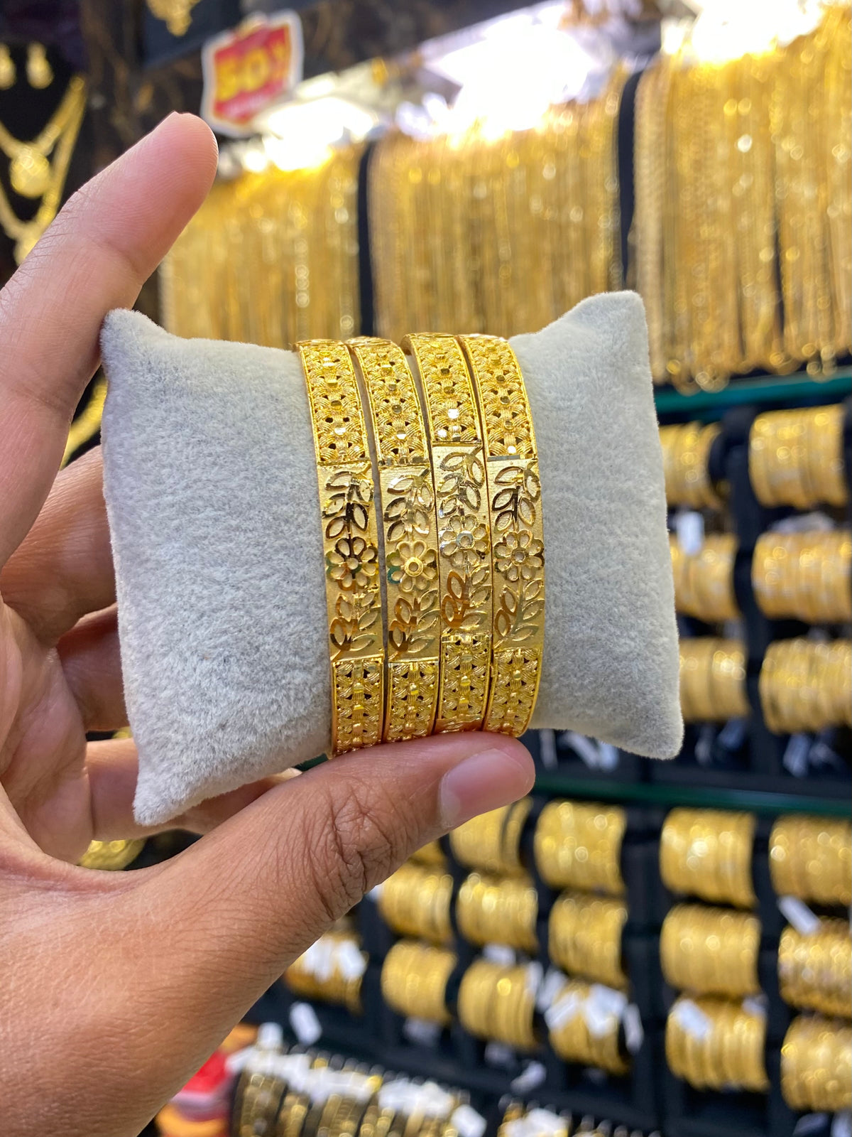 Gold plated Bangle set of 4