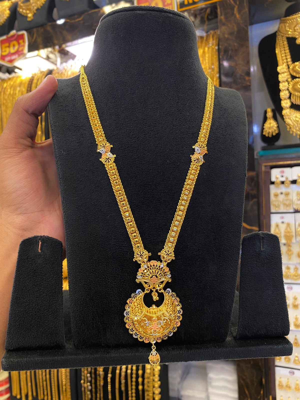 Indian Style Long Set Tri Mix - Gold Plated