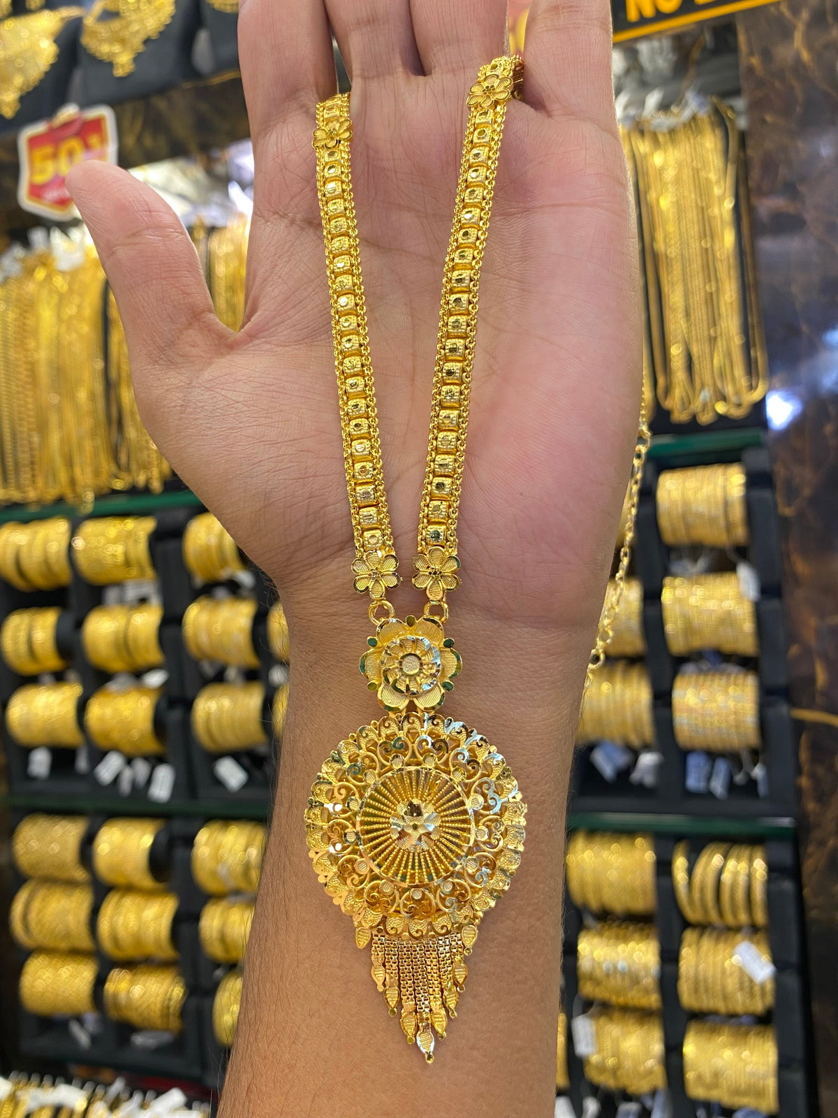 Indian Style Long Set - Gold Plated