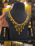 Turkish Style Neck Set Full Gold - Gold Plated