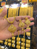 Turkish Style Pendant Set - Gold plated