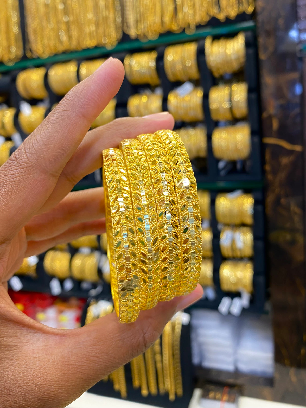 Gold plated Bangles set of 4