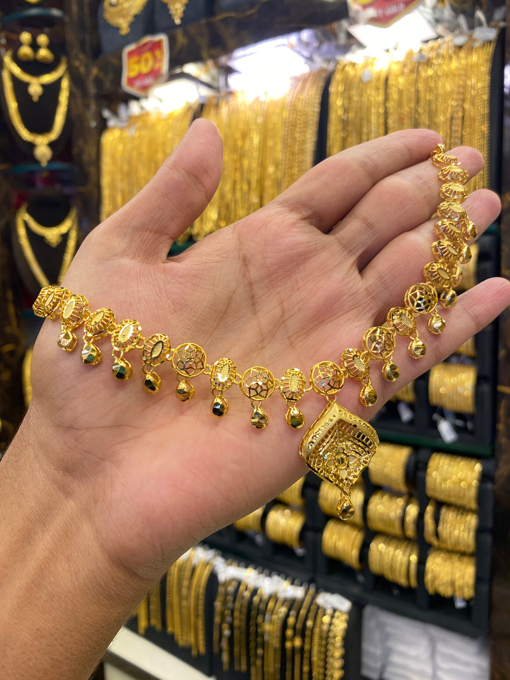 Turkish style neck set - Gold plated