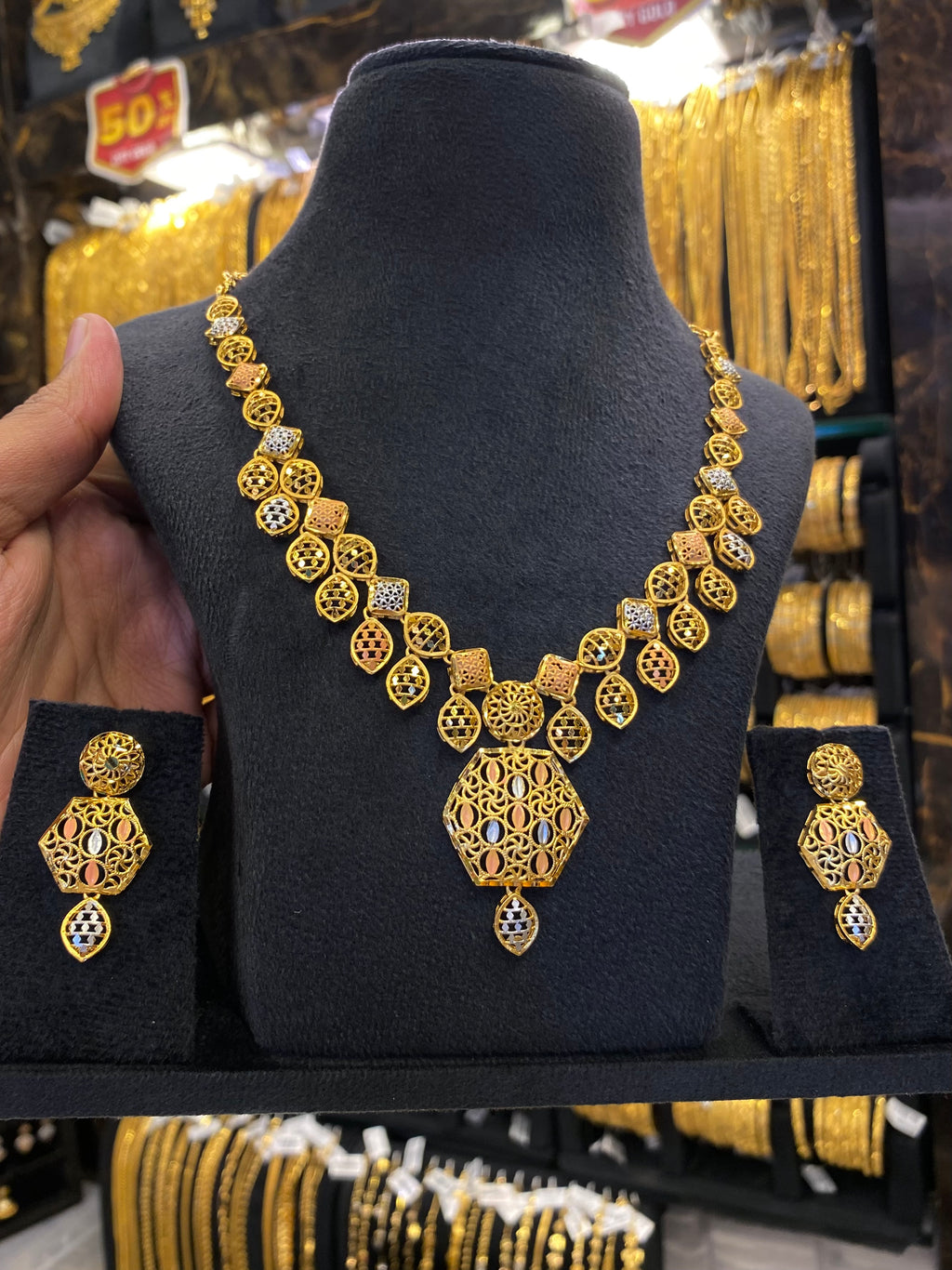 Turkish Style Neck Tri Mix - Gold Plated