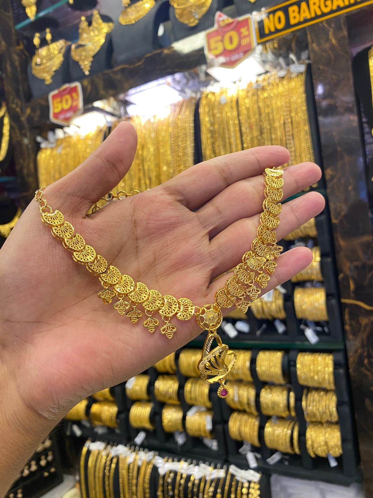 Turkish style neck set - Gold plated