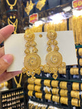 Turkish Style Earrings Full Gold - Gold Plated
