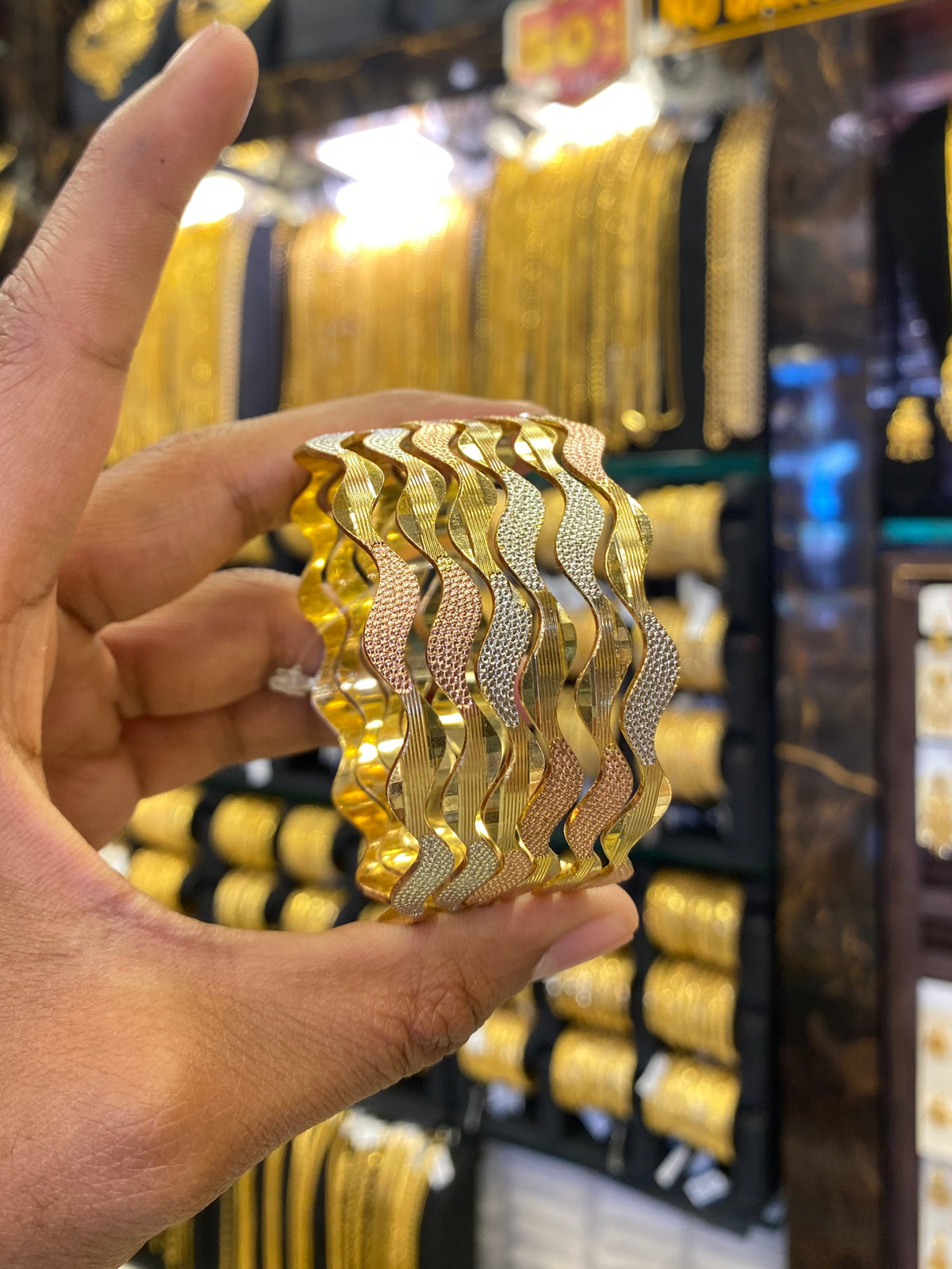 Arabic bangle set of 6 - sleek type