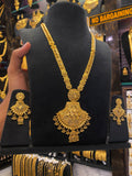 Calcutta style long/Haram set - Gold plated
