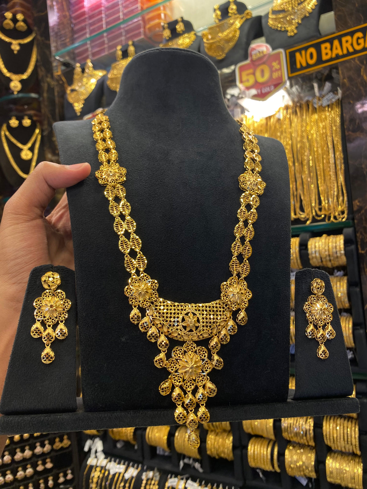 Turkish Style Long Set - Gold Plated