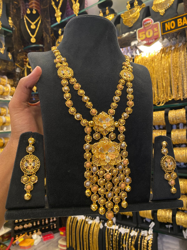 Turkish Style Long Tri Mix - Gold Plated
