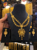 Turkish Style Neck Flowral Design - Gold Plated