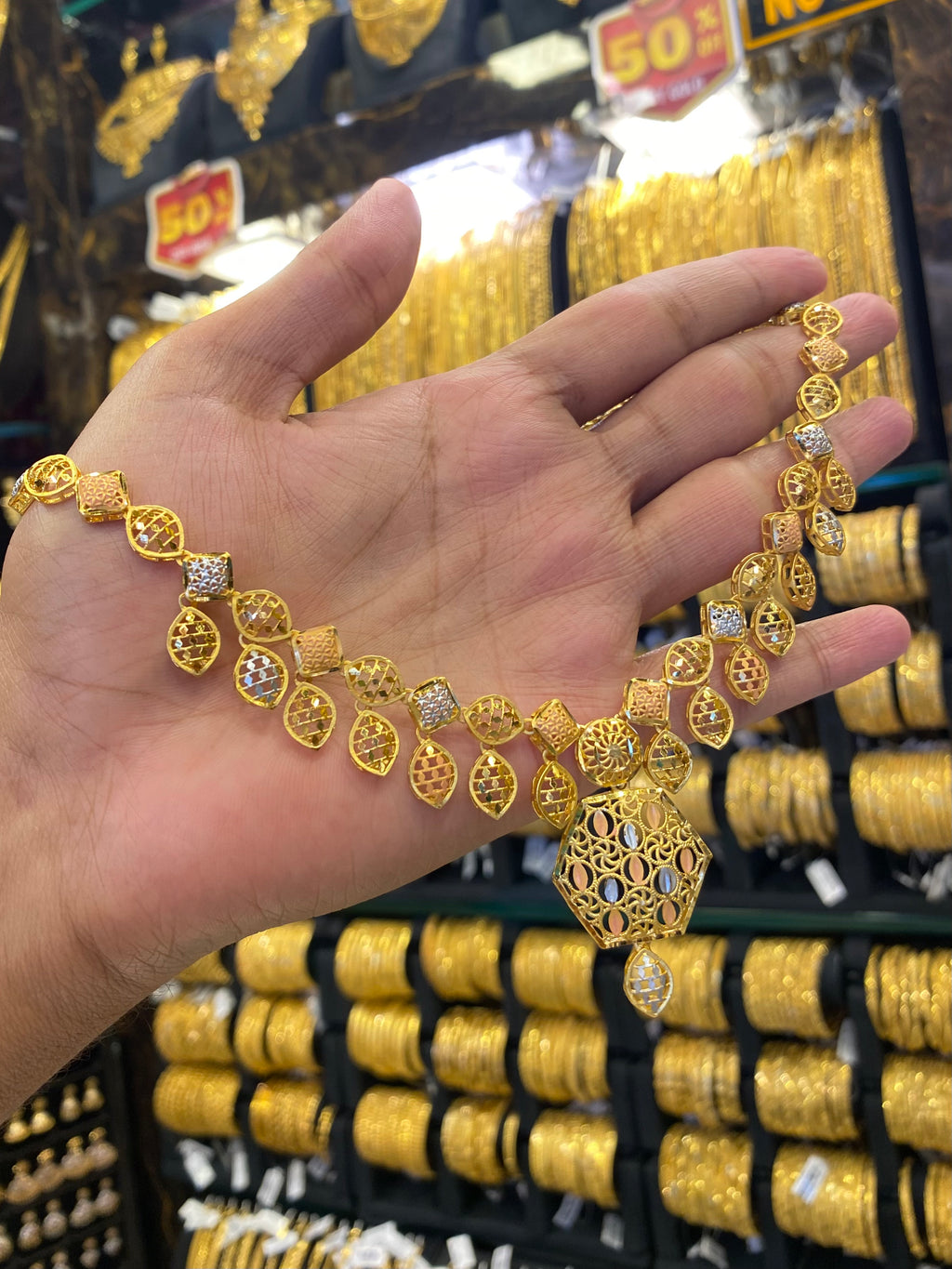 Turkish Style Neck Tri Mix - Gold Plated