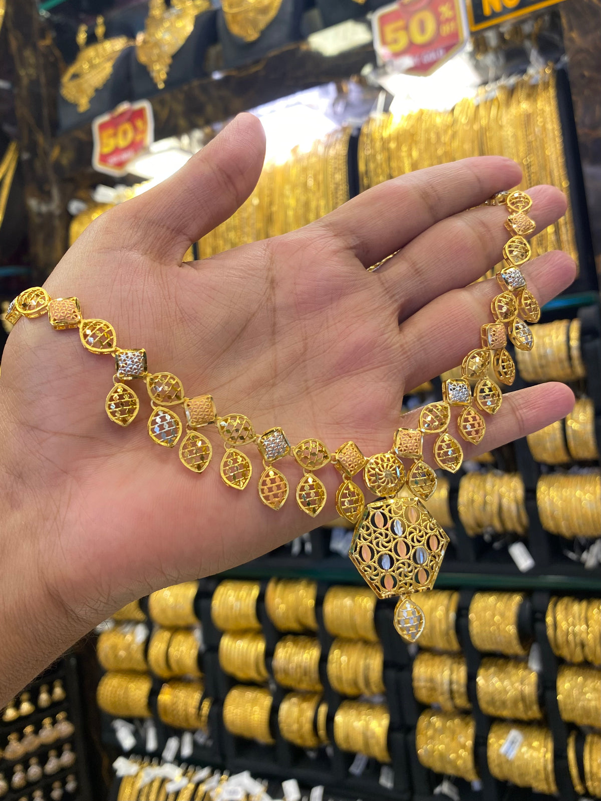 Turkish Style Neck Tri Mix - Gold Plated