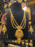 Calcutta Style Heavy Bridal Set Full Gold - Gold Plated