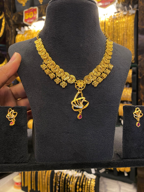 Turkish style neck set - Gold plated