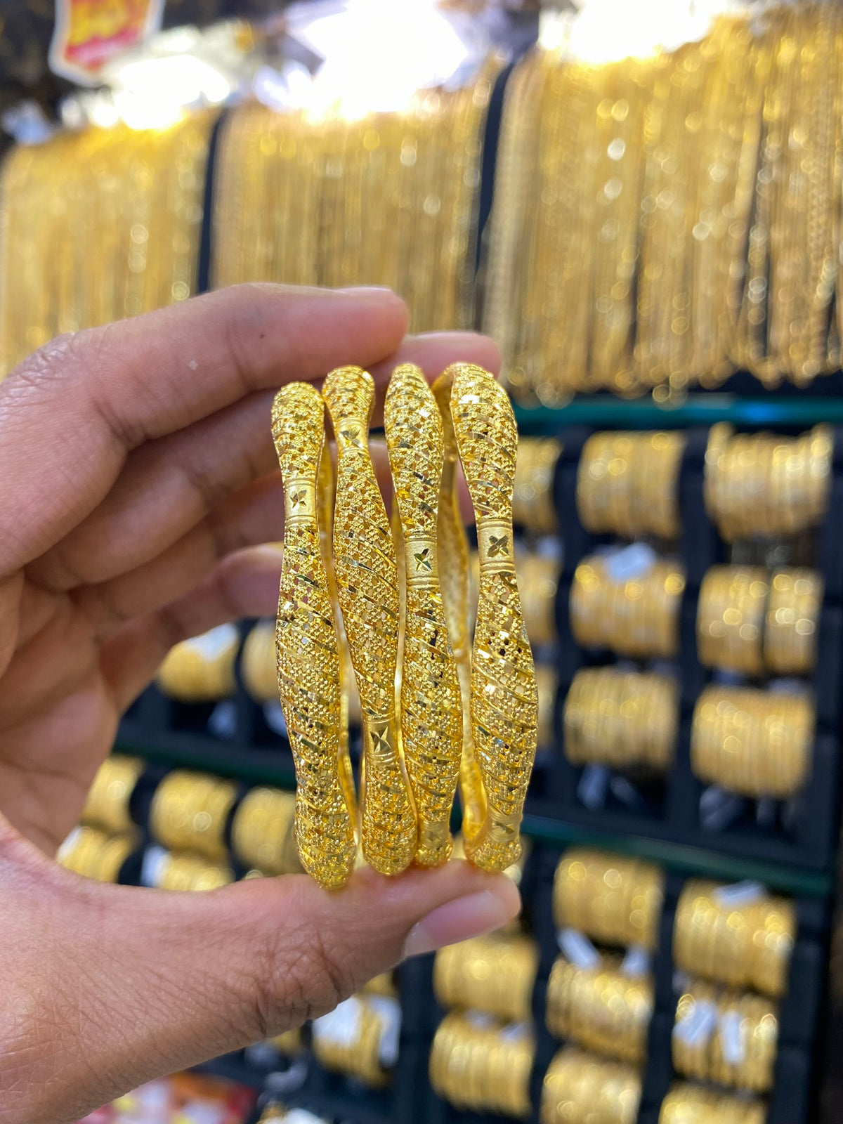 Gold plated Bangles Turkish style - 4pcs