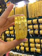Gold Plated Bangle 4Pcs Full Gold