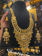 Turkish Style Bridal Set Heavy Tri Mix - Gold Plated